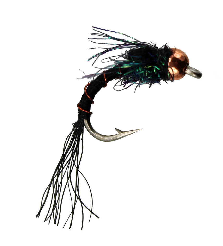 Bead Head All Purpose Nymph Black,Black Nymph for Fly Fishing