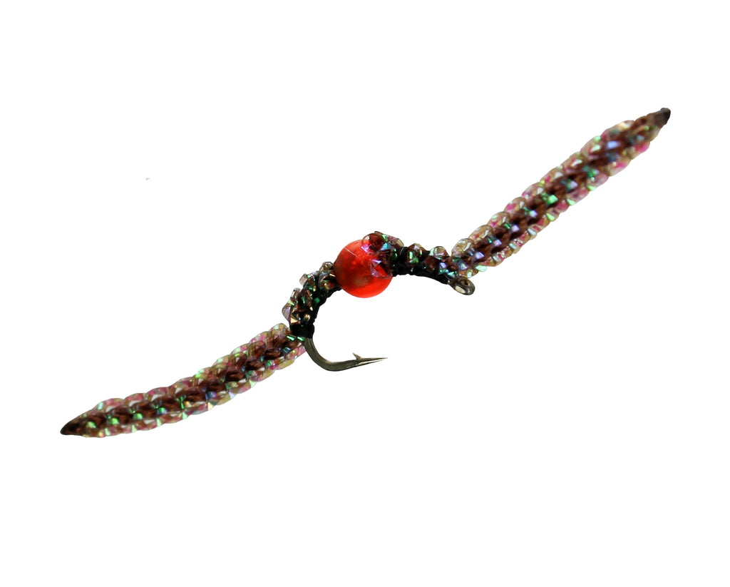 BH Blood Worm Marabou Red,Discount Trout Flies,Fly Fishing Worm Flies –