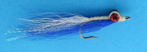 Clouser Blue over White, Discount Saltwater Flies, Shrimp and Deep Clouser Pattern