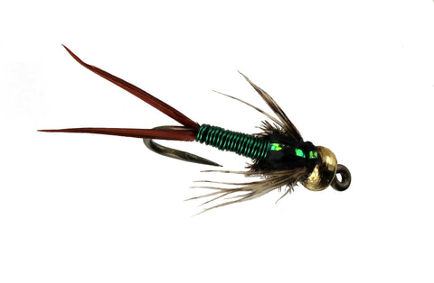 Bead Head Copper John Green, Wholesale TRout Flies, Discount TRout Flies