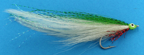 Deceiver Fly Green and White, Discount Saltwater Flies for Fly Fishing, Florida Saltwater Flies