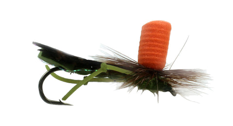 Hi Vis Foam Hopper Olive, Dryflyonline.com, Discount Trout Hopper, Wholesale Hopper Fly