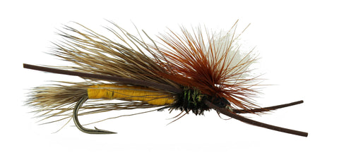 Madam X PMX Yellow Parachute Fly,Discount, Wholesale Trout Flies, Dryflyonline.com