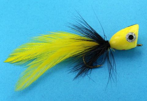 Yellow and Black Popper,Samaki Flies Bass Poppers,Discount Bass Poppers
