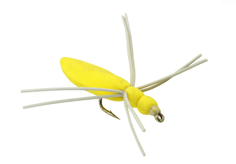 Foam Spider Yellow, Bass Fly, Blue Gill Fly, Trout Fly, Discount Trout Flies