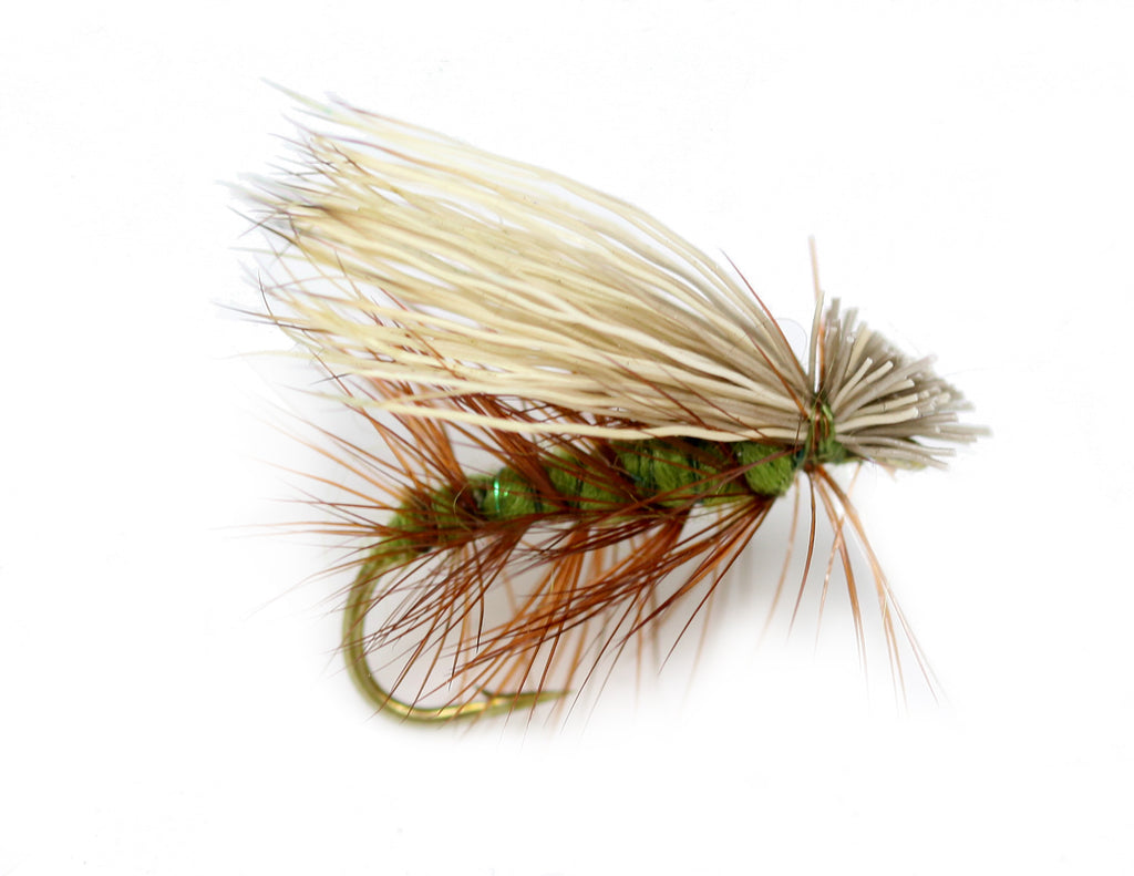 Elk Hair Caddis Olive, Trout Fly,hand tied, fly fishing