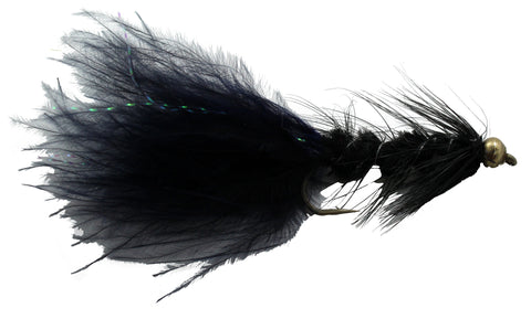 Bead Head Wooly Bugger Black Dryflyonline.com Samaki Flies