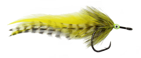 Tarpon Fly Big Eye Grizzly Yellow Dryflyonline.com Discount Wholesale Flies