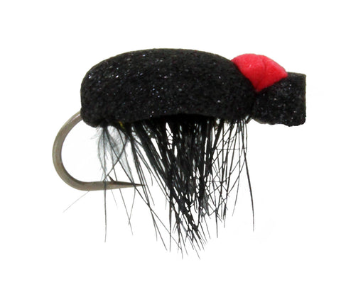 Black Foam Beetle Red Back Dryflyonline.com Wholesale Trout Flies Discount Flies