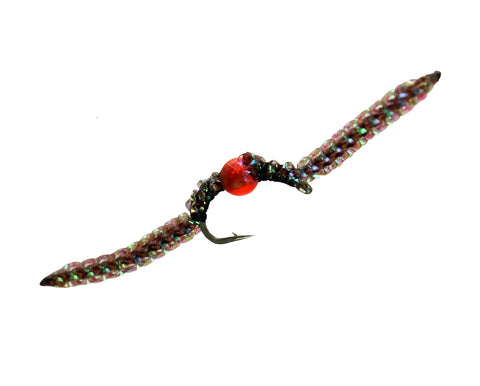Brown Sparkle Worm with Egg, Discount Trout Flies, Fly Fishing