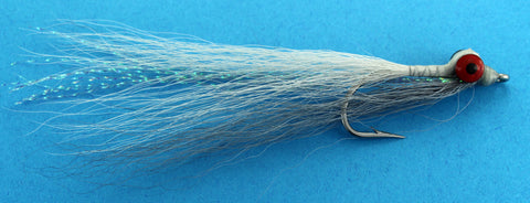 Clouser Minnow Grey and White,Discount Saltwater Flies for Fly Fishing,Dryflyonline.com