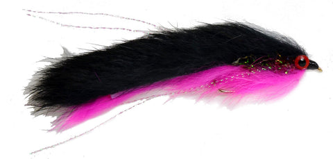 Double Bunny Pink Black Salmon Fly