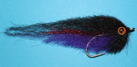 Tarpon Streamer Black and Purple,Discount Saltwater Flies,Saltwater Flies for Tarpon Fishing