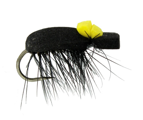 Black Beetle Foam Yellow Back,Discount Trout Flies,Wholesale Trout Flies,Dryflyonline.com