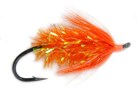 Metal Detector Orange,Salmon Fly,Discount Salmon Flies for Fly Fishing