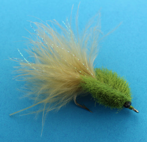 Olive and Tan Tarpon Toad, Cheap Saltwater Flies, Discount Saltwater Flies, Redfish Flies