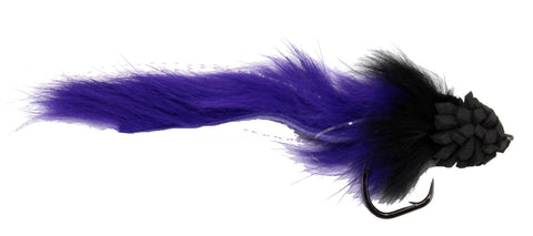 Tarpon Tuscan Bunny Tarpon Fly Black and Purple Dryflyonline.com Saltwater Tarpon Flies Wholesale Flies